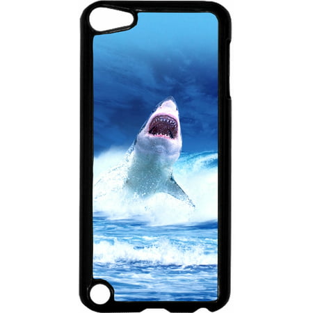 Great White Shark   - Hard Black Plastic Case Compatible with the Apple iPod Touch 5th Generation - iTouch 5