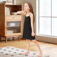 thumbnail image 2 of JAJAHO Girls Summer Silk Satin Dress Spaghetti Strap Scoop Neck Mini Dress Relaxation Home Clothes For Kids 5-14 Years Lightweight Stylish Dresses, 2 of 5