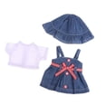 thumbnail image 1 of Tops de vestir y gorro de mezclilla de Loungewear para de muñecas Mellchan de 25 cm Baoblaze Doll Denim Suspender conjunto de falda, 1 of 7