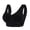 Black, variant on Womens Seamless Underwear Wireless Vest Style Ice Silk Racerback Sports Sleep Latex Bra Beige,M