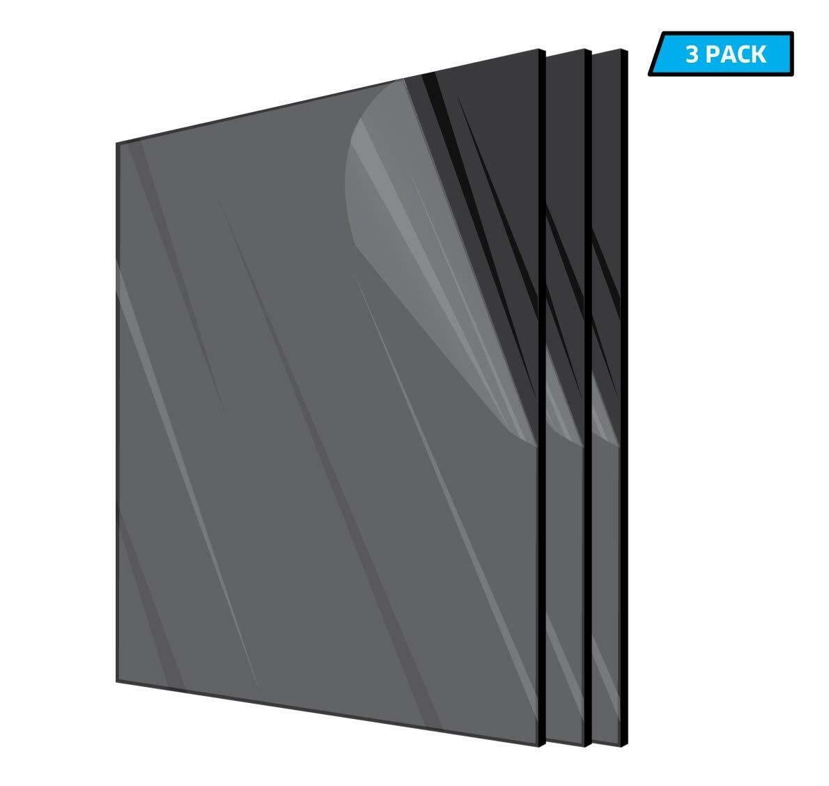 Buy AdirOffice Acrylic Sheet, 24 x 48, Plexiglass, Black, 3Pack Online