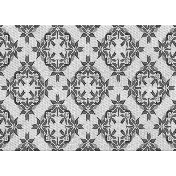 Ahgly Company Indoor Rectangle Patterned Dim Gray Area Rugs, 8' x 12'