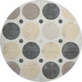 thumbnail image 2 of Addison Rugs Mayfield Premium Machine Washable Transitional Geometric Ivory Round Rug, 8' x 8', 2 of 6