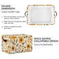 thumbnail image 2 of Yayeee Canvas Storage Basket with Handles for Shelves Fabric Bins Closet Organizer, Watercolor Sunflowers, 2 of 8