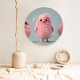 thumbnail image 5 of Zufioo Adorable Pink Fluffy Birds Print Bone China Decorative Plate, Ceramic Dinner Plate with Stand Ceramic Decoration Homewares-8in, 5 of 6