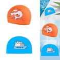 thumbnail image 3 of 2x PU Swim Niños Sombrero de Natación Edad 2-12 Niño Natación Piscina ,, 3 of 6