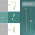 thumbnail image 2 of Chain for Hanging Plants, 10 Inch Black Plant Chains for Hanging Planter Baskets Kits with Hooks for Bird Feeder Wind Chime, Small Chains Perfect for Indoor Outdoor Decor., 2 of 7