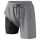 thumbnail image 2 of Bañador para hombre con forro compresivo: secado rápido, cintura con cordón, estampados coloridos para la playa/natación., 2 of 4