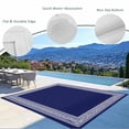 thumbnail image 3 of Navy Blue Geometric Outdoor Rug 6x9 Ft - Reversible Patio Rug Outdoor Camping Rugs, White Greek Key Farmhouse Washable Indoor Outdoor Area Rugs, Non-Slip Outdoor Carpet Runner for Deck/Porch, 3 of 8
