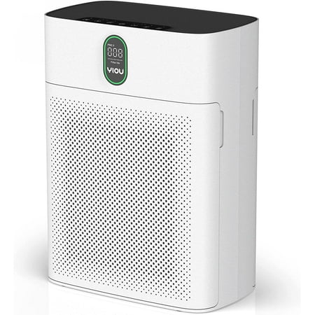 

YIOU Air Purifiers for Home Large Room Up to 960 ft² Double Air Filters HEPA Air Purifiers for Pets Air Cleaners for Dust Removal Odor Eliminator Midnight Black