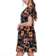 thumbnail image 2 of Easygdp Sunflowers para Vestido Transpirable de Mujer, Vestido Suelto de Manga Corta con Pliegues y Bolsillos para el Verano, 2 of 6