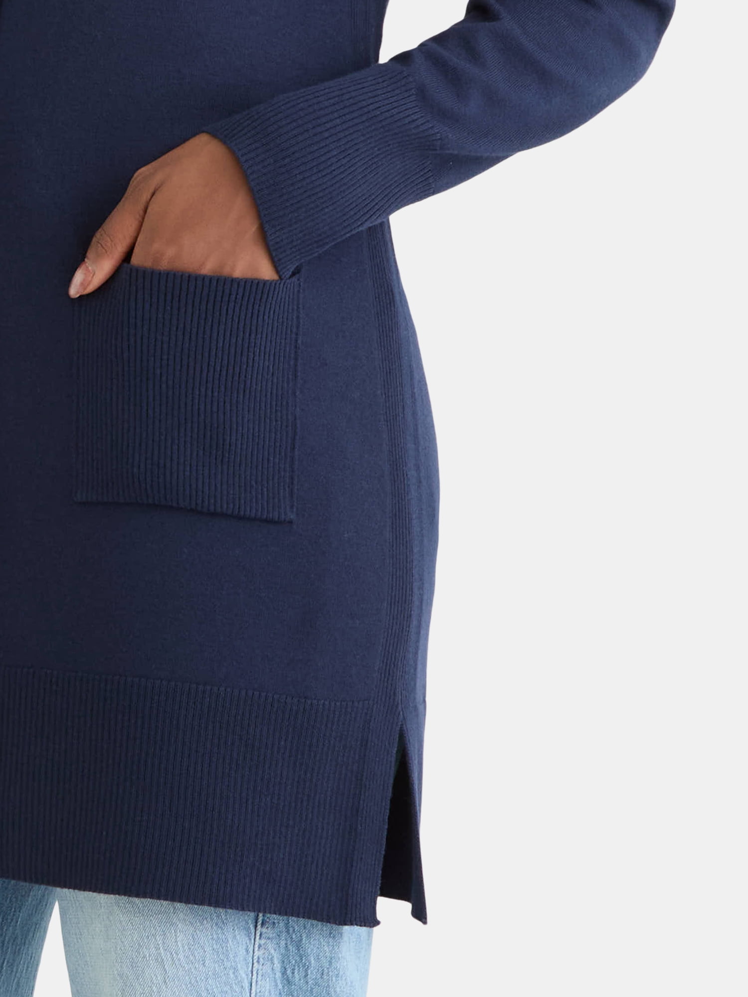 Time and Tru Women’s Longline Button Front Cardigan Sweater, Lightweight, Sizes XS-XXXL
