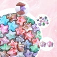 thumbnail image 3 of 50 cuentas de estrella grandes de 20 mm, acrílicas, gruesas, tipo chicle, coloridas, opacas y sueltas., 3 of 5