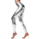 thumbnail image 1 of MKLEKYY Leggings deportivos mujer Leggings de cuero para mujer Pantalones de cintura metálica con aspecto mojado, 1 of 3