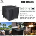 thumbnail image 4 of Saking Fire Pit Cover, Waterproof Firepit Cover Square 30x30 Inch Outdoor Gas Propane Fire Table Cover, 4 of 6