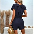 thumbnail image 5 of Women'S Summer Dressy Casual Short Sleeve Cute Rompers Flowy Dress Navy Blue S, 5 of 6