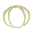 thumbnail image 2 of SZUL Women's 1/2 Carat TW Diamond Criss Cross X Ring in 10K Yellow Gold (K-L Color, I2-I3 Clarity), 2 of 4