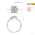 thumbnail image 4 of ANGARA Natural 0.18 Ct. Diamond Halo Ring in 14K White Gold for Women (Ring Size: 11.5), 4 of 9