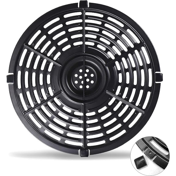 GWY Air Fryer Grill Pan for Power XL 5QT Air fryer, 8.7'' 5QT Round Non-Stick Air Fryer Replacement Tray Rack Parts Accessories Crisper Plate Grill Plate for Ultrean Gourmia Air Fryer, Dishwasher Saf