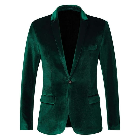 Grrvtrz Women's Velvet Blazers Business Long Sleeve Jackets Mid Length Slim Fit Button Down Blazer