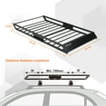 thumbnail image 2 of TOOENJOY 59 x 35.4 x 4.7 Inch Roof Cargo Basket Carrier, Car Top Luggage Holder for Car, SUV and Pickup, 200 LBS Weight Capacity, 2 of 7