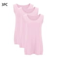 thumbnail image 5 of XFYSSS Casual Women's Fashion 3PC Plus Size Solid Color Round-Neck Loose Sleeveless T-shirt Pullover Tops Round-Neck Tank Top, 5 of 6
