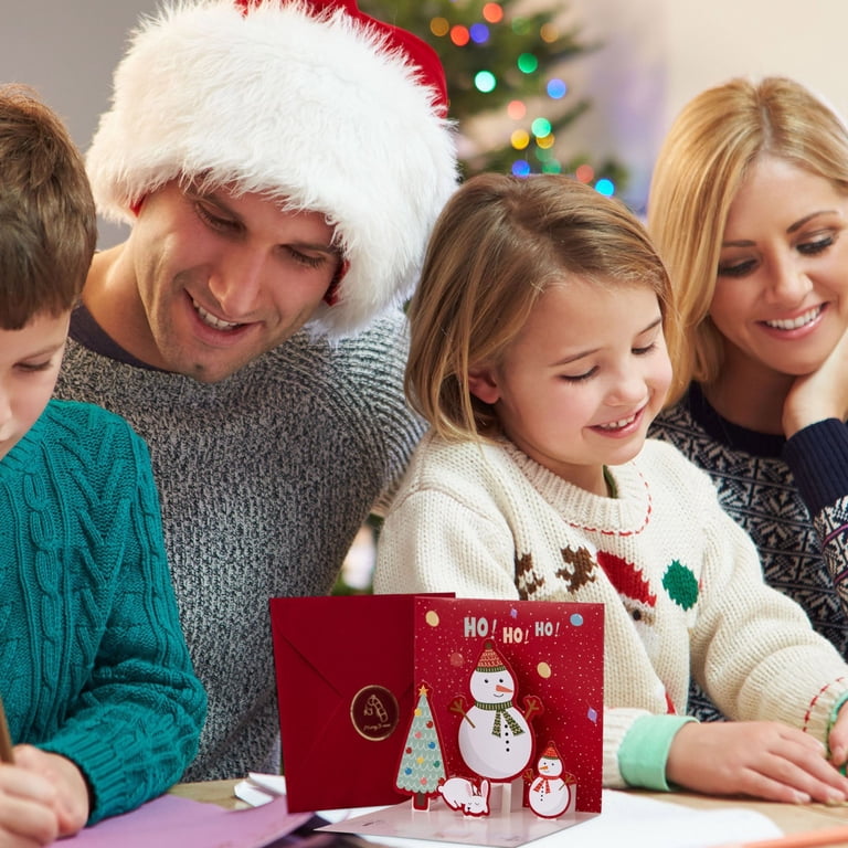 Christmas Cards, 6 Pack Small Pop Up Christmas Gift Cards
