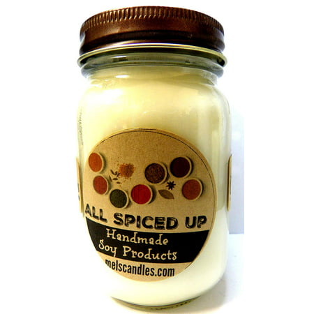 Mels Candles and More All Spiced Up - 16oz Country Jar Soy Candle Handmade, Wholesale Candles Clean Burning and Long