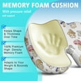 thumbnail image 5 of Premium Mushroom Pattern Memory Foam Seat Cushion Ergonomic Chair Pad for Office Chair, Car, Airplane & Bleachers Sciatica, Tailbone Hip & Back Pain Relief - Chair Cushion for Long Office Workers., 5 of 5