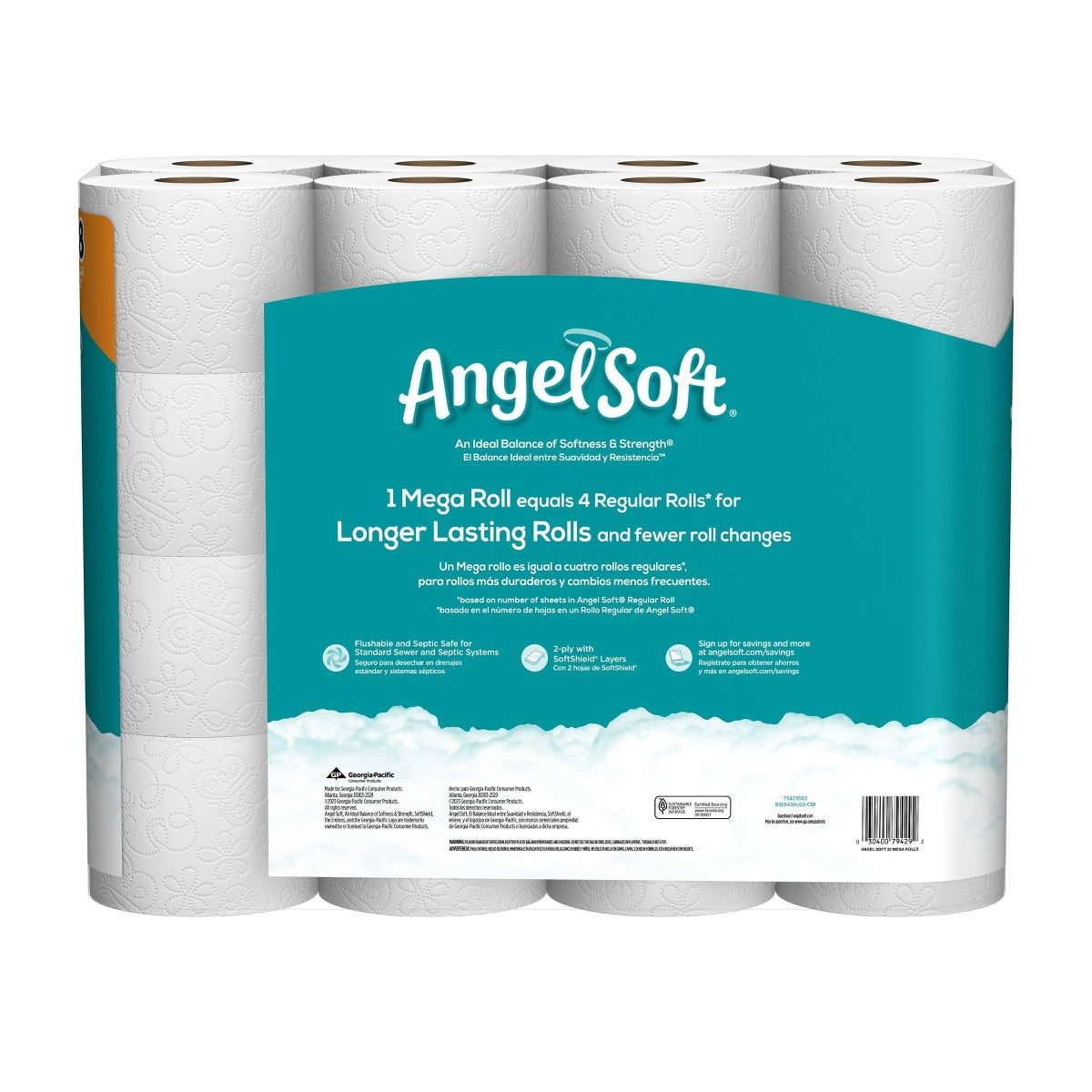 Toilet Paper with 320 Sheets Per Roll, 32 Rolls, Septic - Safe