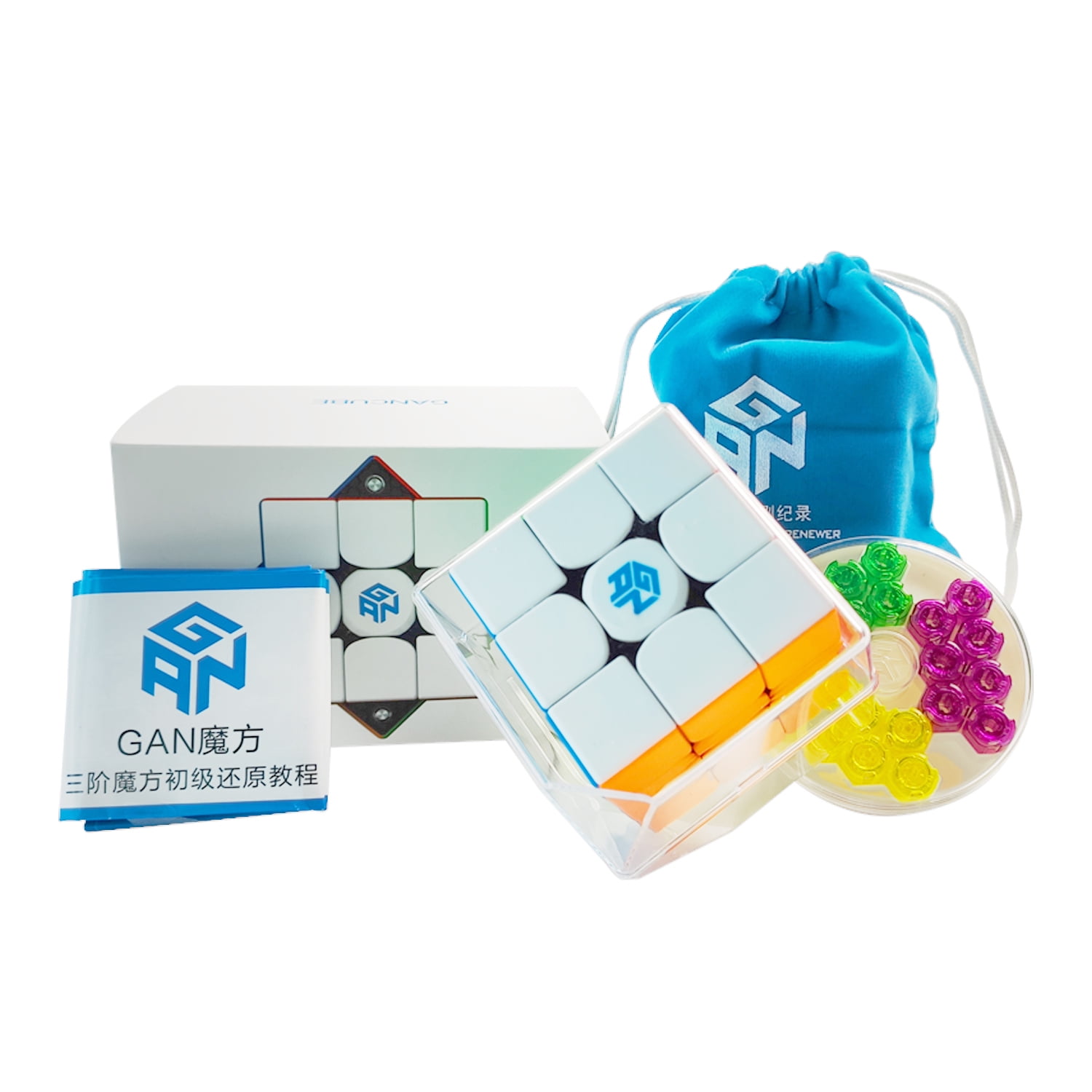 Instruere pensum Tal højt GAN 356 M, 3x3 Magnetic Speed Cube Magic Cube with Extra GES, Stickerless,  Ver. 2020 - Walmart.com