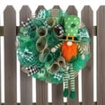 thumbnail image 4 of FastXmas St. Patrick's Day Green Decoration Shamrock Wreath with Gnome for Front Door Sign Wall Signs Spring Decoration, Sign Welcome Hanging for Home Decor Party Outdoor Indoor Decor(15.7"*15.7"), 4 of 7