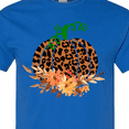 thumbnail image 4 of Inktastic Cheetah Print Pretty Pumpkin with Fall Leaves T-Shirt, 4 of 5