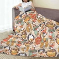 thumbnail image 6 of Salouo Colorful Owls Print Bed Blankets,Flannel Blanket Comfortable Air Conditioning Blanket Lightweight Blanket for Sofa Bed Travel & Couch -50"x40", 6 of 8
