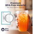 thumbnail image 4 of 50 Pack 32 oz Clear Plastic Cups with Strawless Sip Lids Disposable Coffee To Go for Iced Coffee Smoothies Soda Party Drinks Bubble Tea Cold Beverage, 4 of 4