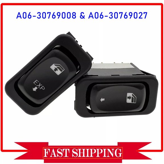 New Window Switch 2-Pack for Freightliner Columbia Century 2001-2011, Replaces A0630769008, 2-Pack