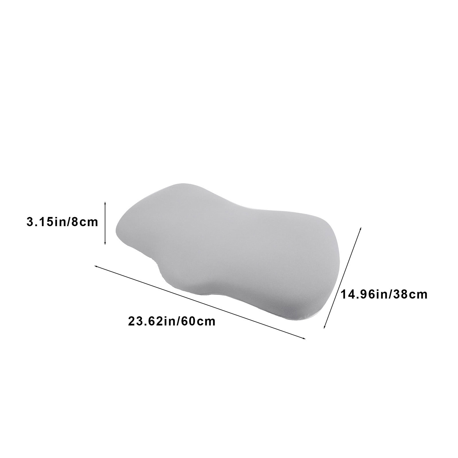 Deep Sleep Cooling Neck Pillow, Cervical Neck Support Pillow for Pain Relief with Zero-Pressure Tech & Built-in Springs Design, Ergonomic Contour Memory Foam Pillows for Back&Side Sleepers - Gray