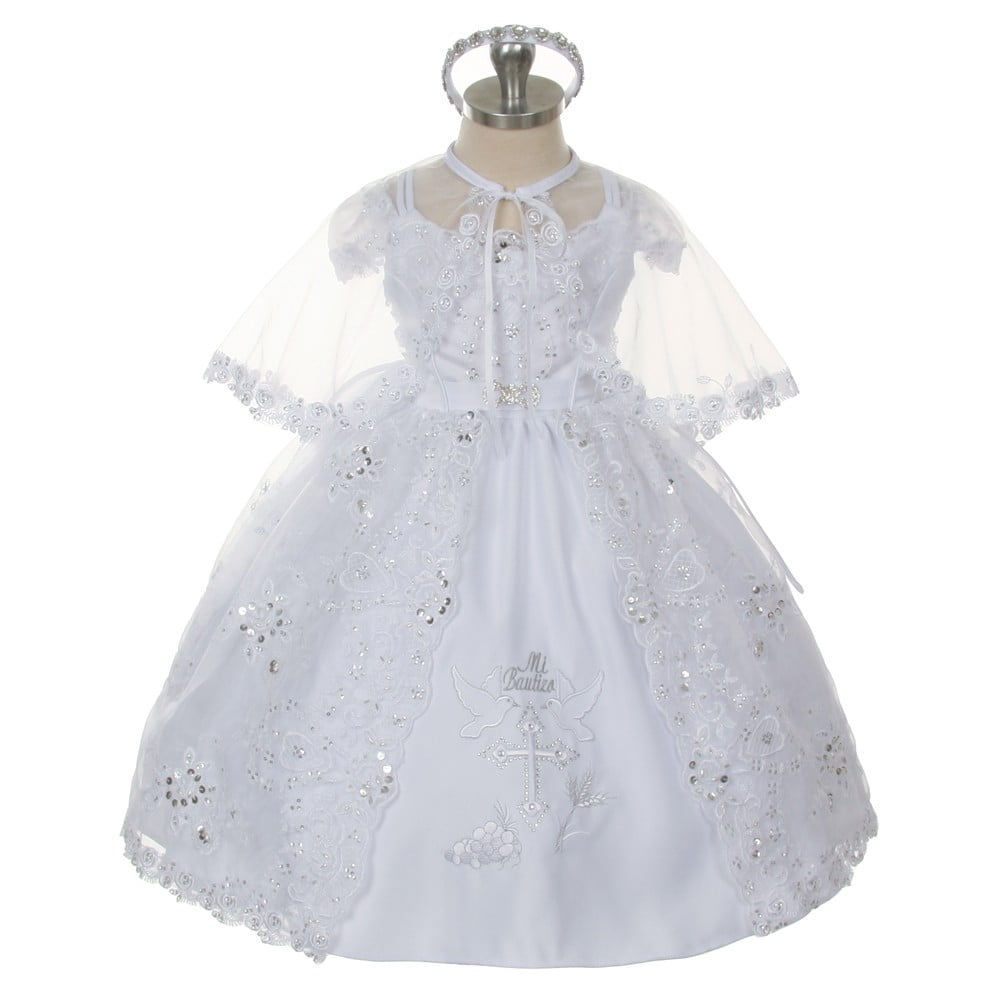 baby girl white dress for baptism