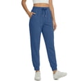 thumbnail image 4 of Fantaslook Scubaknit Pants for Women Elastic Waist Drawstring Tapered Lounge Pants with Pockets Casual Joggers, 4 of 8