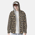 thumbnail image 4 of Kll Bee Hive Hexagon Print Men'S Women’s Upf 50+ Sun Protection Outdoor Hoodie Jacket Long Sleeve Fishing Hiking Performance Shirt- X-Large, 4 of 8