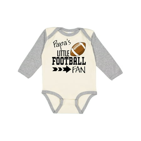 

Inktastic Papa s Little Football Fan Gift Baby Boy or Baby Girl Long Sleeve Bodysuit