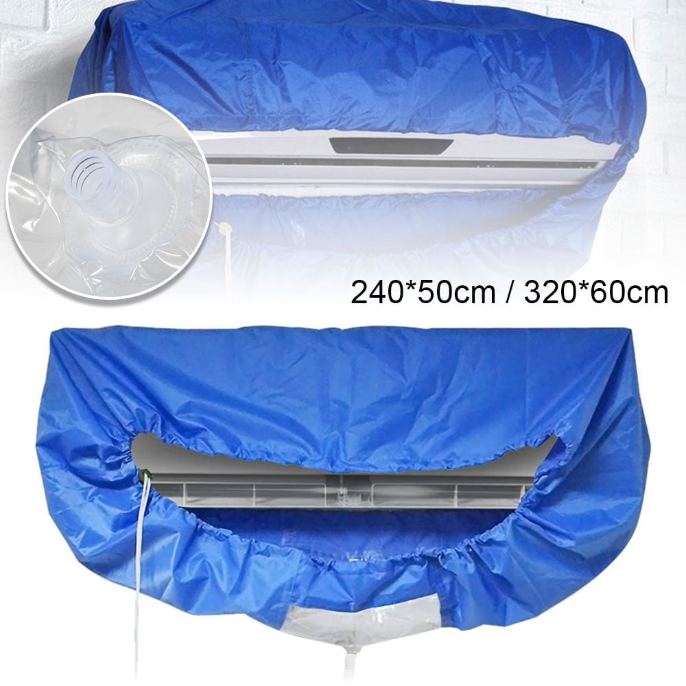 Wall Mounted Air Conditioner Cover Air Conditioner Waterproof Cleaning Cover,Air-conditioning Water Bag,Dust Washing Clean Protector Bag With Drainage Port And Water Tube