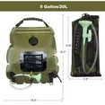 thumbnail image 2 of Sac de Bain Extérieur 20 L Solaire Randonnée Camping Sac de Douche Portable Chauffage Sac de Stockage d'Eau de Bain Tuyau Pomme de Douche Commutable, Vert, 2 of 5