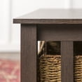 thumbnail image 6 of Walker Edison Traditional Storage Coffee Table with Bins, Espresso, 6 of 16