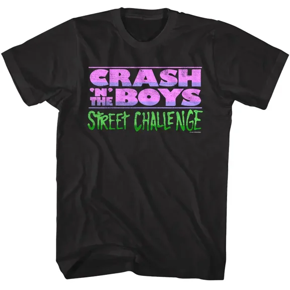River City Ransom Crash N The Boys Logo Black Adult T-Shirt 2Xlt (5XL)