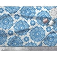 thumbnail image 3 of Soimoi Blue Cotton Poplin Fabric Artistic Floral Fabric Prints By Yard 42 Inch Wide, 3 of 3