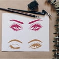 thumbnail image 7 of Eye Stencils for Painting 11.7x8.3 inch Large Beautiful Eyes Stencils Two Pairs of Eyes and Eyebrows Reusable Women Eye Pattern Drawing Stencil, 7 of 7