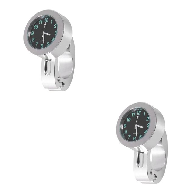 Kenally Waterproof Motorcycle Handlebar Clock Glow In Dark Bicycle Bike Watch Plata 2piezas