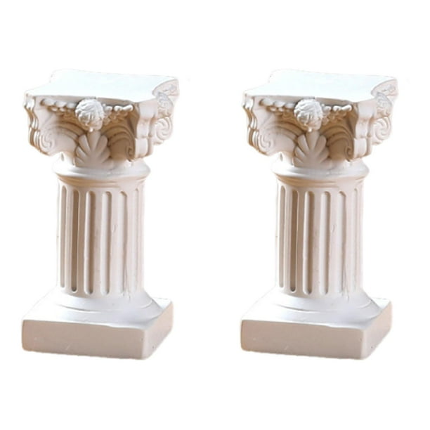 2 piezas de pilares romanos, columnas griegas, pilares romanos, accesorios para fotos, esculturas de resina para decoración de fiestas, interiores y Estilo B