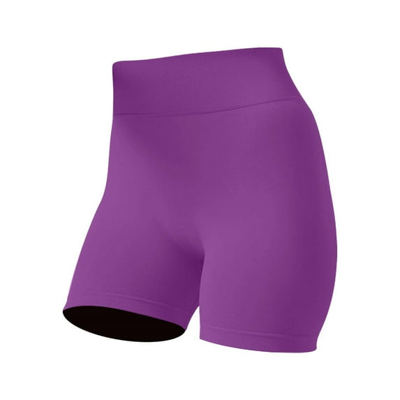 PEASKJP Yoga Shorts for Women Tummy Control High Waist Soft Stretch Hiking Shorts Workout Shorts for Women Silver S